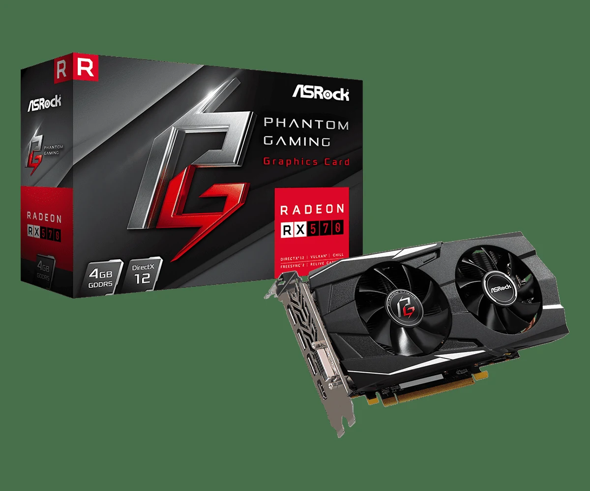 VGA ASRock Phantom Gaming D Radeon RX 570 4GB OC - GDDR5 - NEW