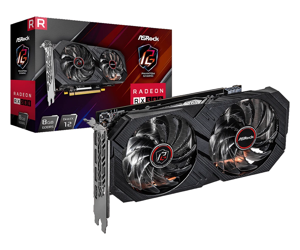 VGA ASRock Phantom Gaming D Radeon RX 580 8GB OC - GDDR5 - NEW