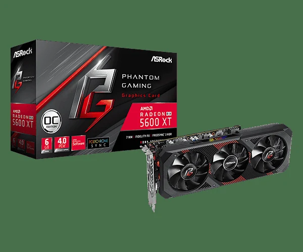 VGA ASRock Phantom Gaming D3 Radeon RX 5600 XT OC 6GB - GDDR6 - NEW