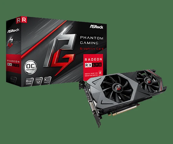 VGA ASRock Phantom Gaming X Radeon RX 590 8GB OC - GDDR5 - NEW