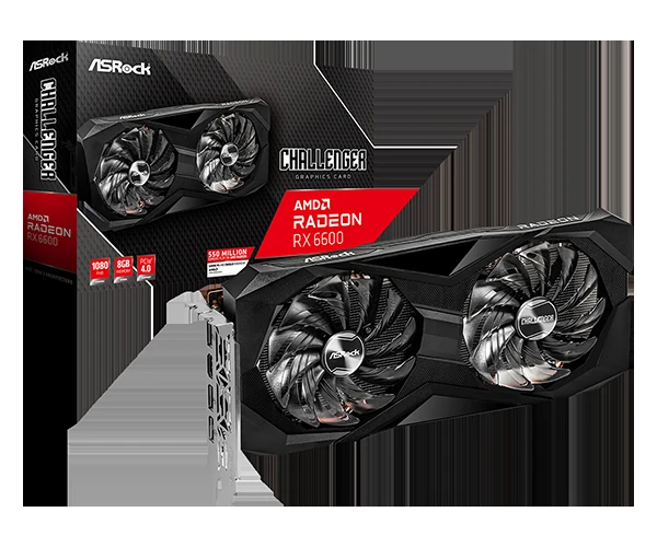 VGA ASRock Radeon RX 6600 Challenger D 8GB - GDDR6 - NEW