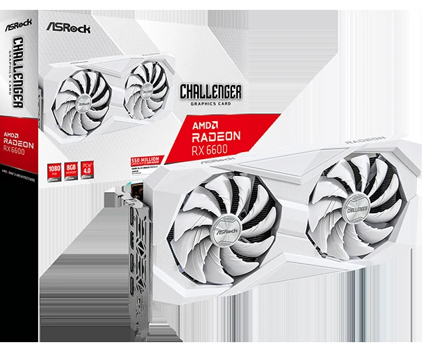 VGA ASRock Radeon RX 6600 Challenger D OC 8GB - GDDR6 - NEW