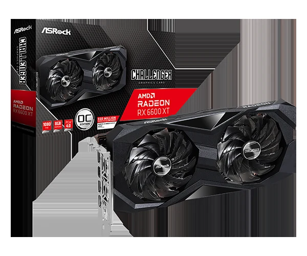 VGA ASRock Radeon RX 6600 XT Challenger D OC 8GB - GDDR6 - NEW