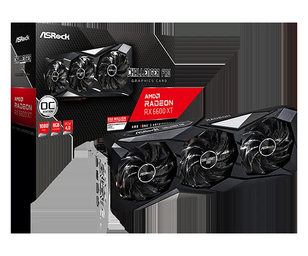 VGA ASRock Radeon RX 6600 XT Challenger Pro OC 8GB - GDDR6 - NEW
