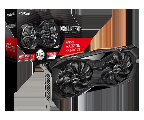 VGA ASRock Radeon RX 6700 XT Challenger D OC 12GB - GDDR6 - NEW