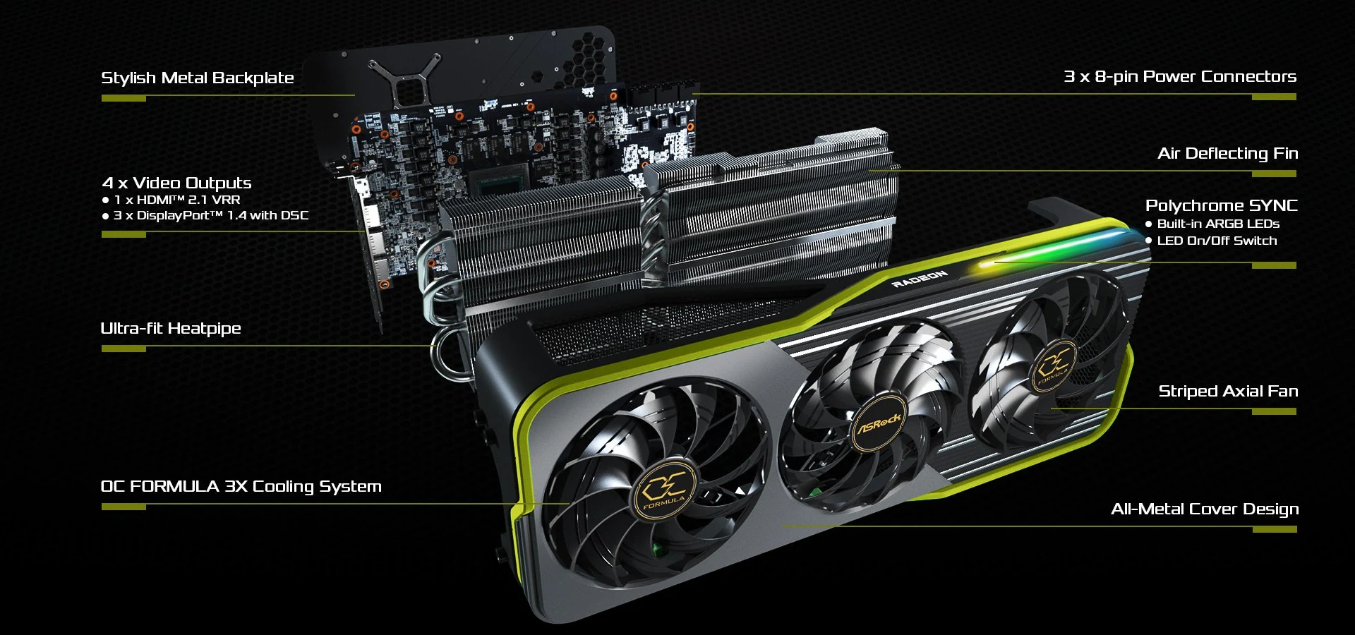 VGA ASRock Radeon RX 6950 XT OC Formula 16GB - GDDR6 - NEW