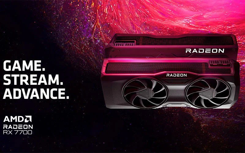 VGA ASRock Radeon RX 7700 Challenger 16GB OC - GDDR6 - NEW