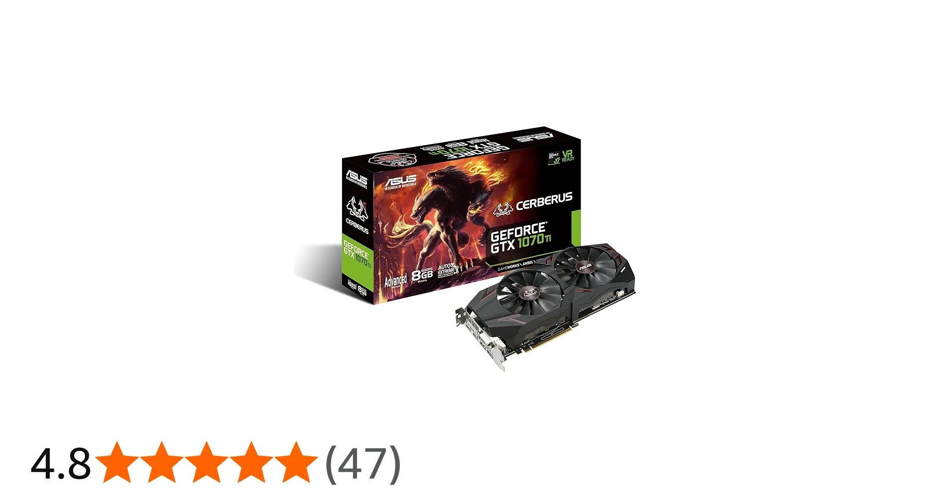 VGA ASUS Cerberus GeForce GTX 1070 Ti Advanced Edition 8GB - GDDR5 - NEW