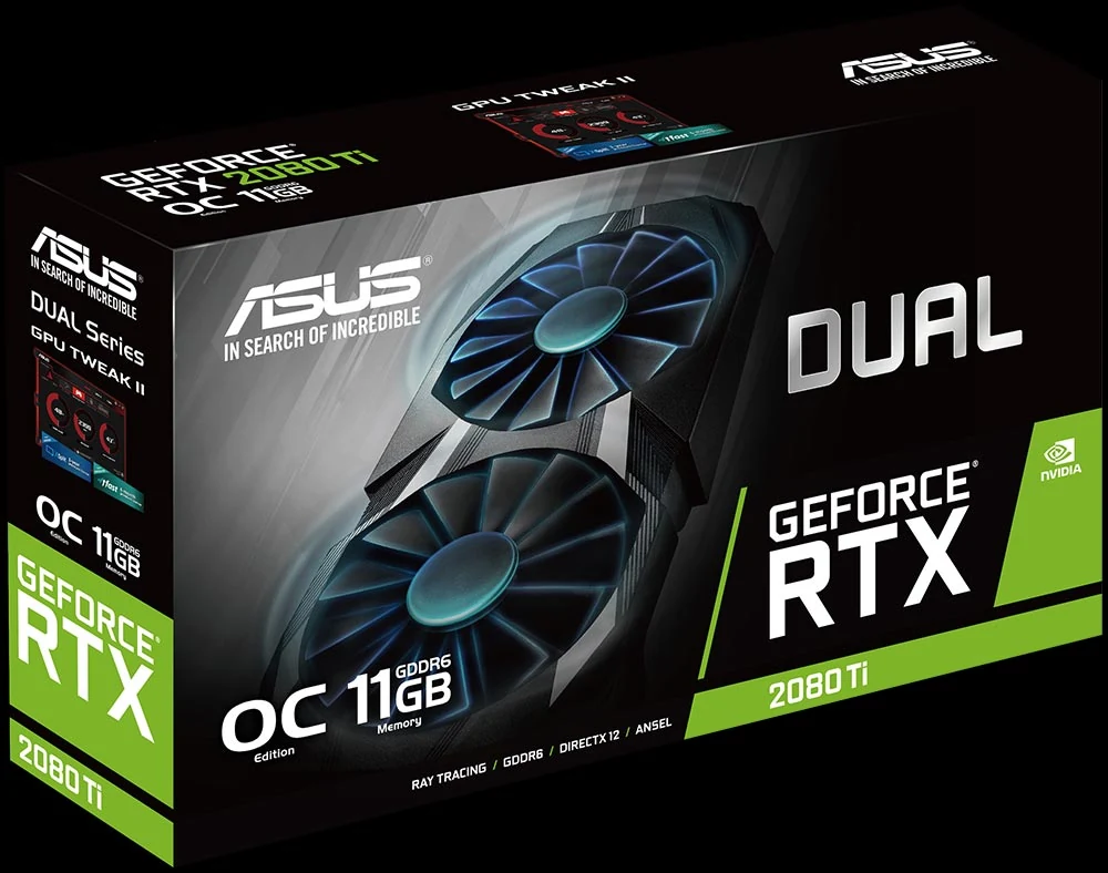 VGA ASUS Dual GeForce RTX 2080 Ti Advanced Edition 11GB - GDDR6 - NEW