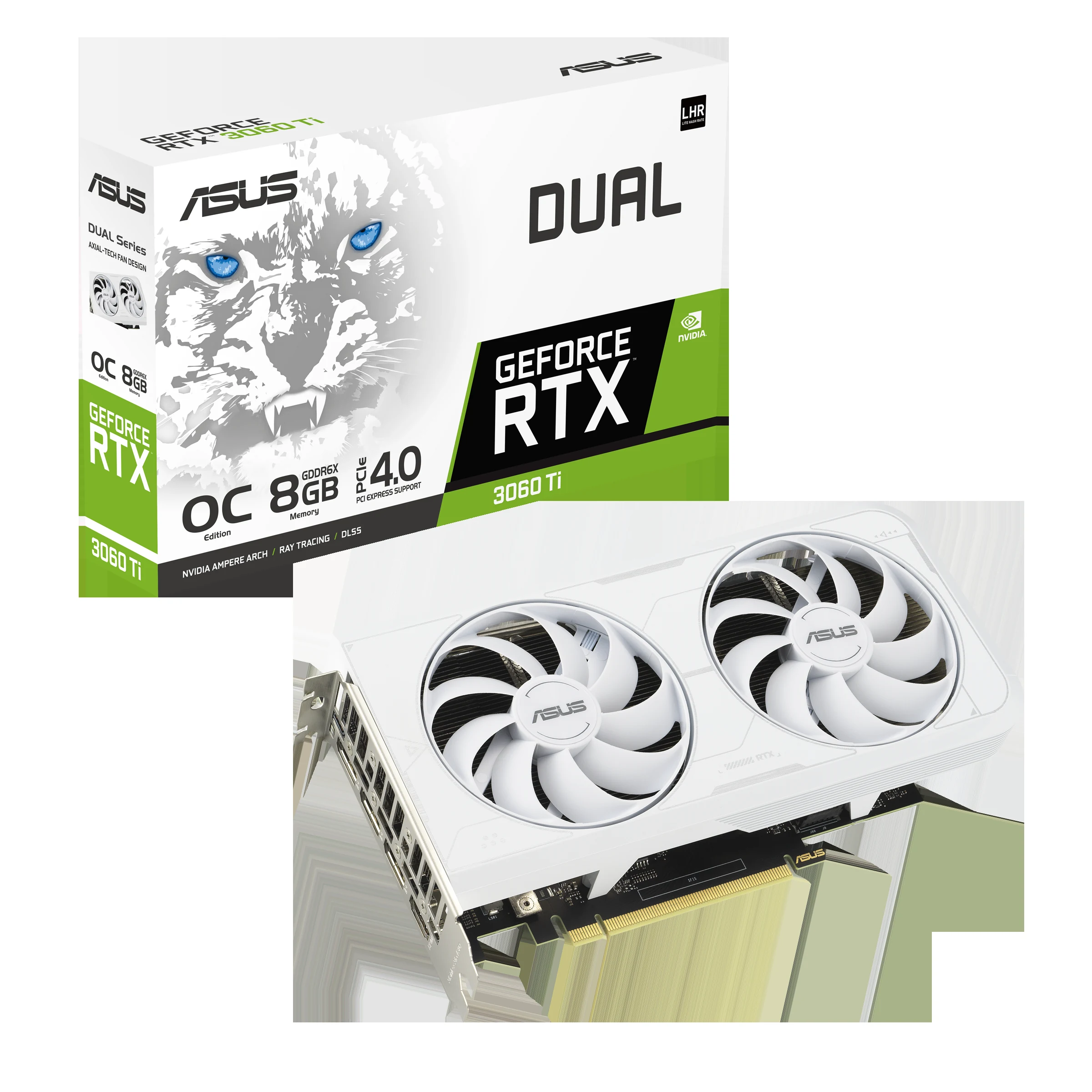 VGA ASUS Dual GeForce RTX 3060 Ti White Edition 8GB - GDDR6X - NEW