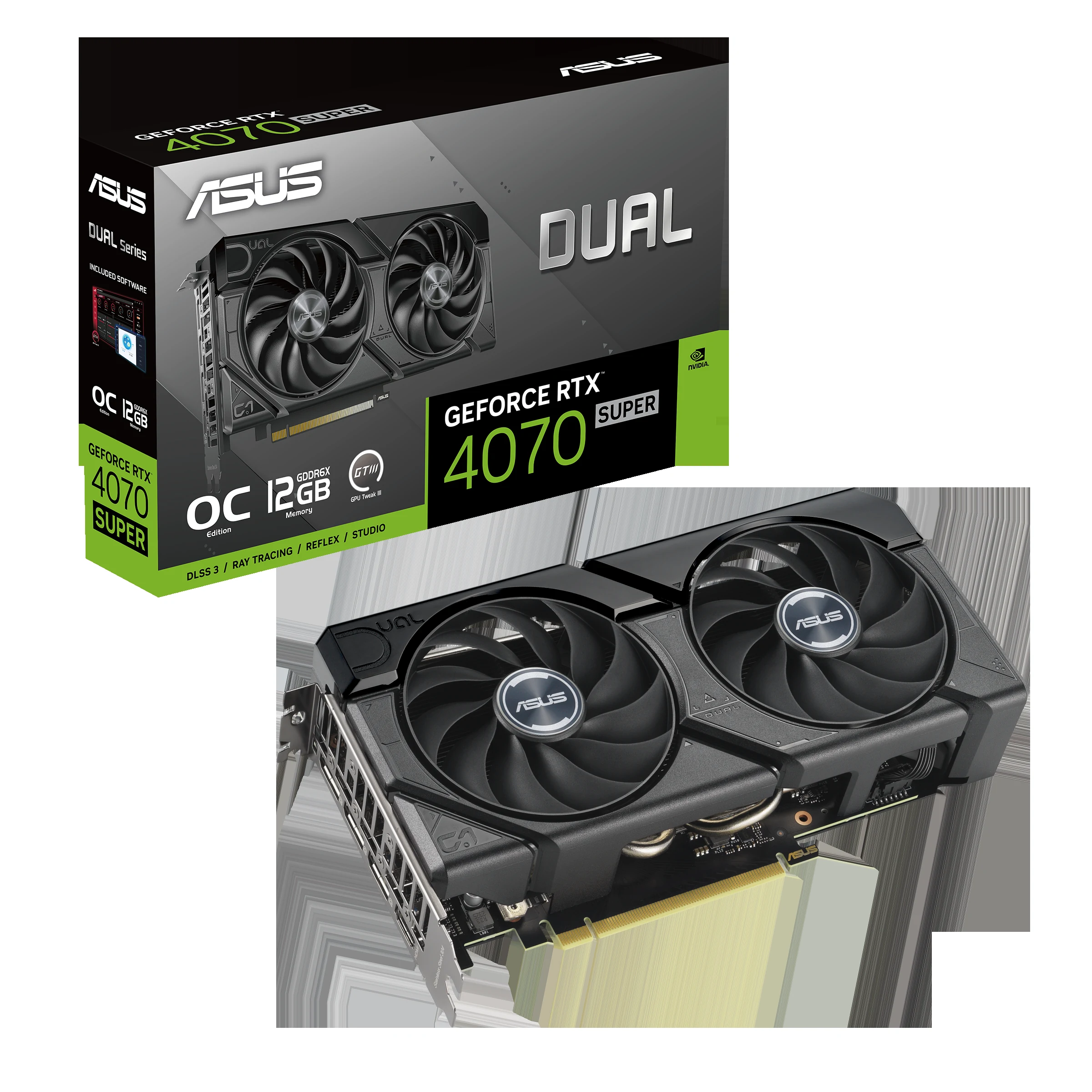 VGA ASUS Dual GeForce RTX 4070 OC Edition 12GB - GDDR6X - NEW