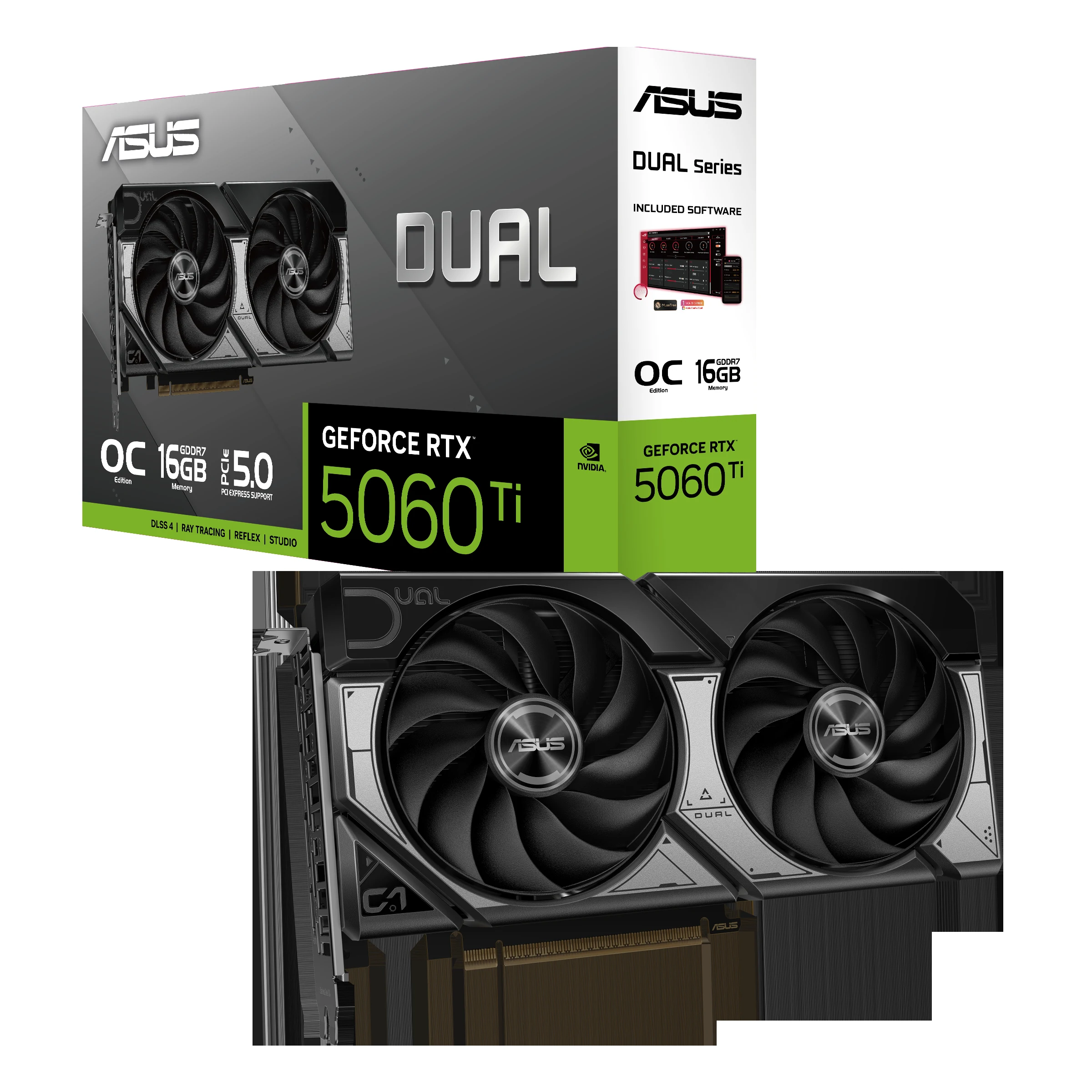VGA ASUS Dual GeForce RTX 5060 Ti OC Edition 16GB - GDDR7 - NEW