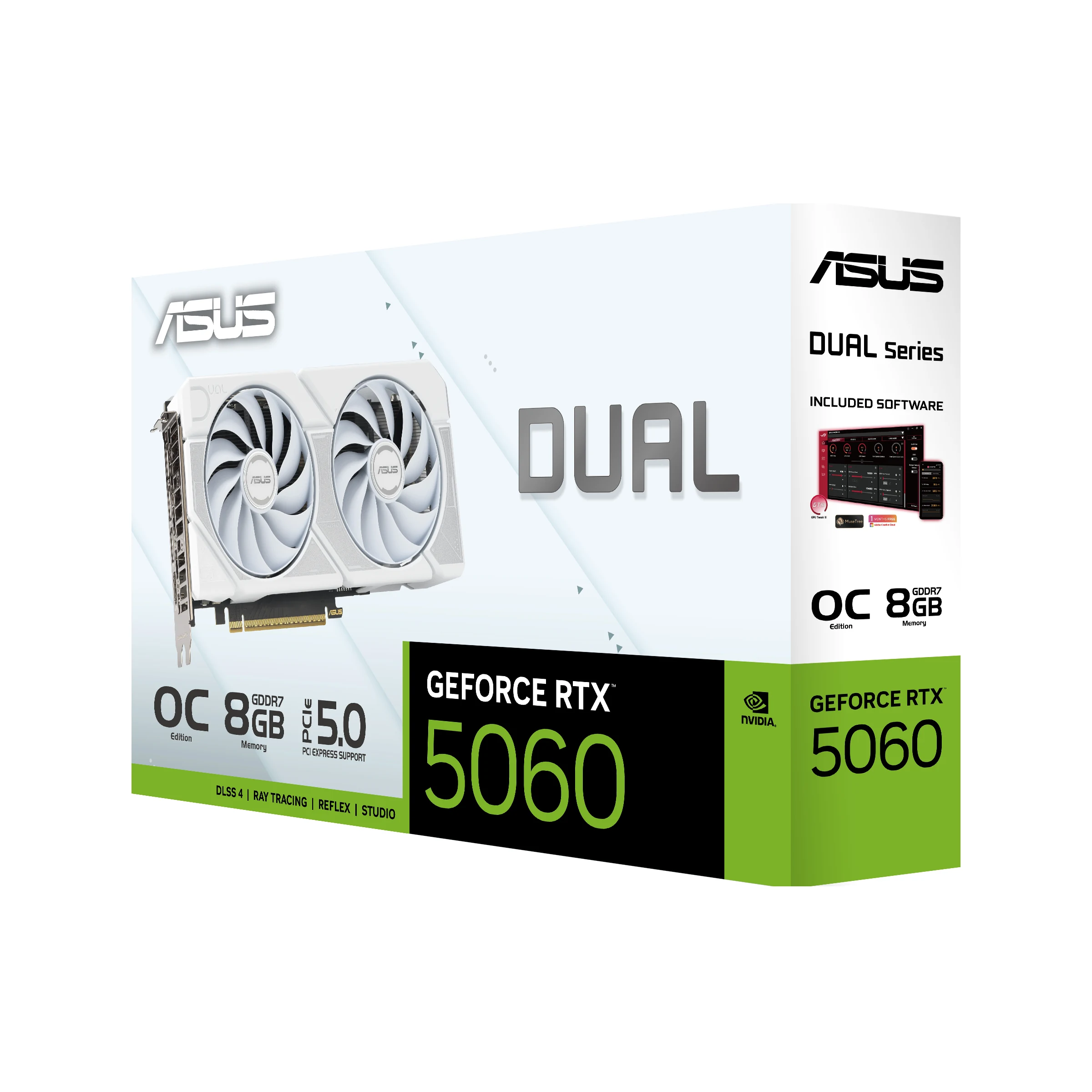 VGA ASUS Dual GeForce RTX 5060 White OC Edition 8GB - GDDR7 - NEW