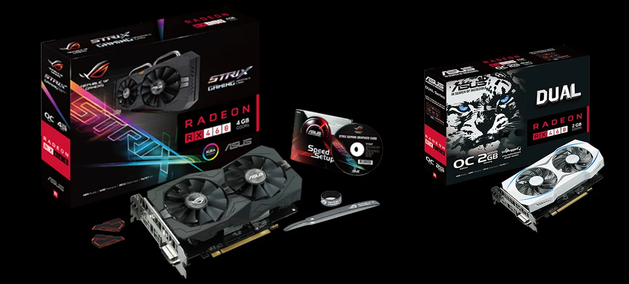 VGA ASUS Dual Radeon RX 460 OC Edition 4GB - GDDR5 - NEW
