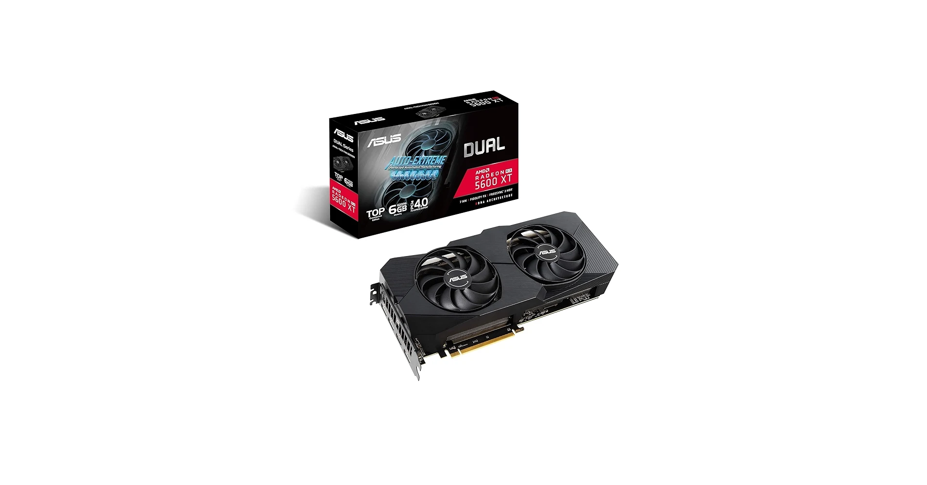 VGA ASUS Dual Radeon RX 5600 XT EVO OC Edition 6GB - GDDR6 - NEW