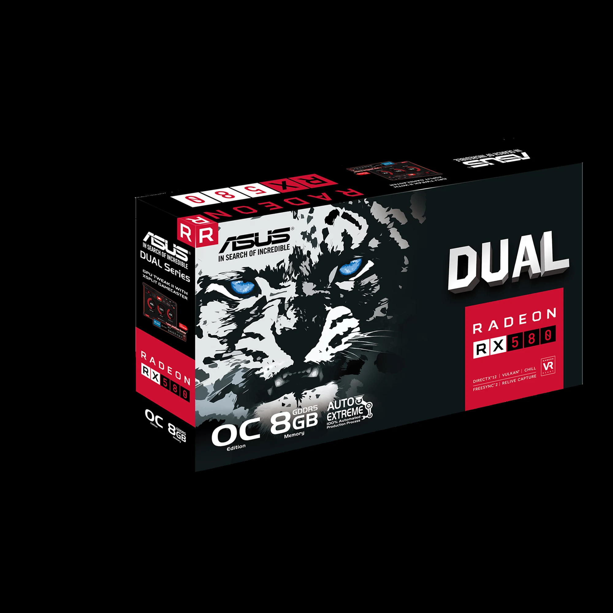 VGA ASUS Dual Radeon RX 580 OC Edition 8GB - GDDR5 - NEW
