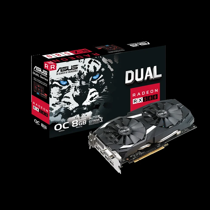 VGA ASUS Dual Radeon RX 580 OC Edition 8GB - GDDR5 - NEW
