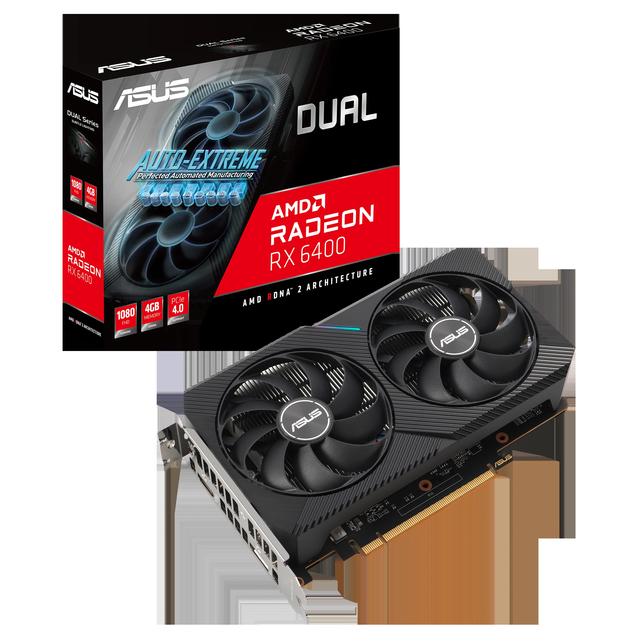 VGA ASUS Dual Radeon RX 6400 4GB - GDDR6 - NEW