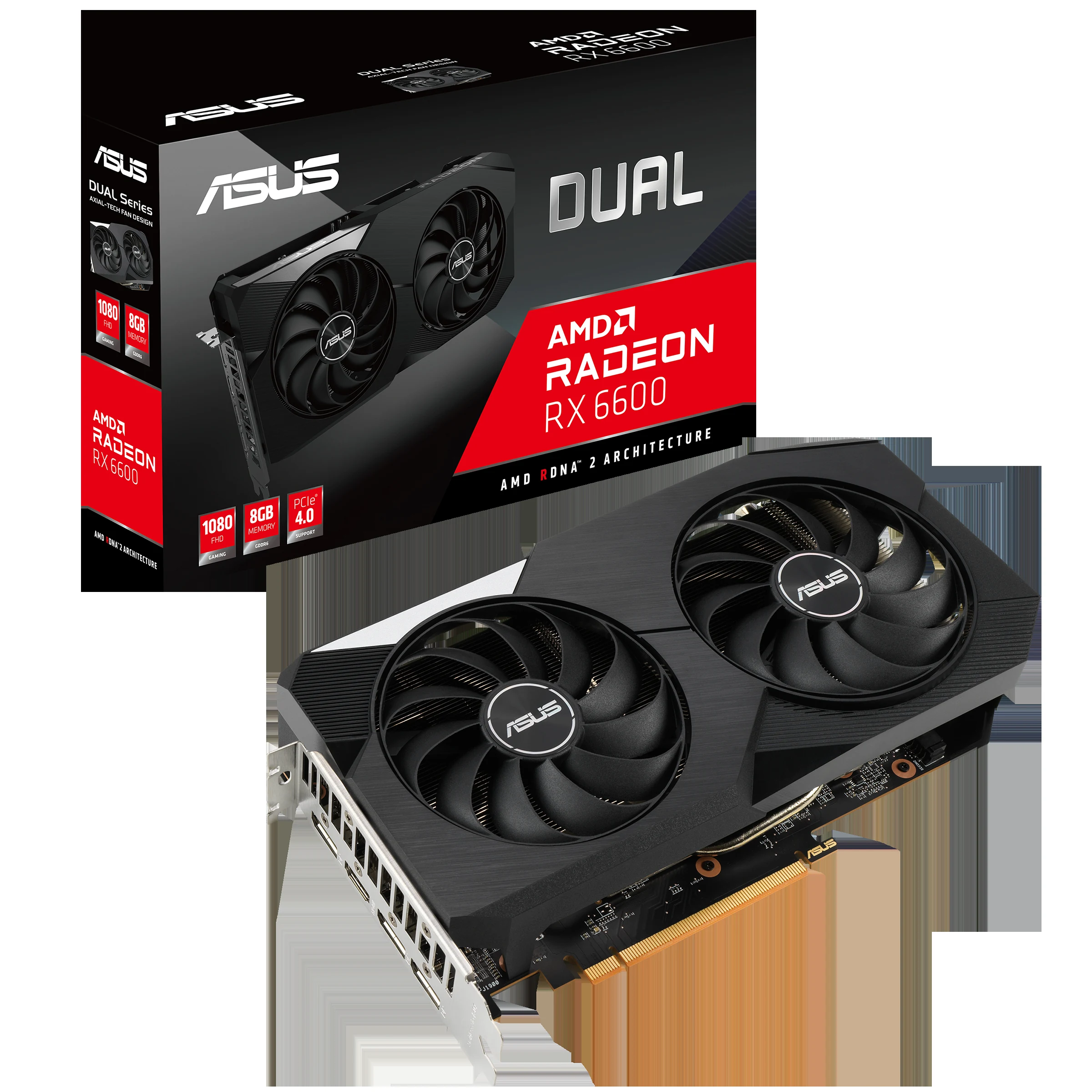 VGA ASUS Dual Radeon RX 6600 V2 8GB - GDDR6 - NEW