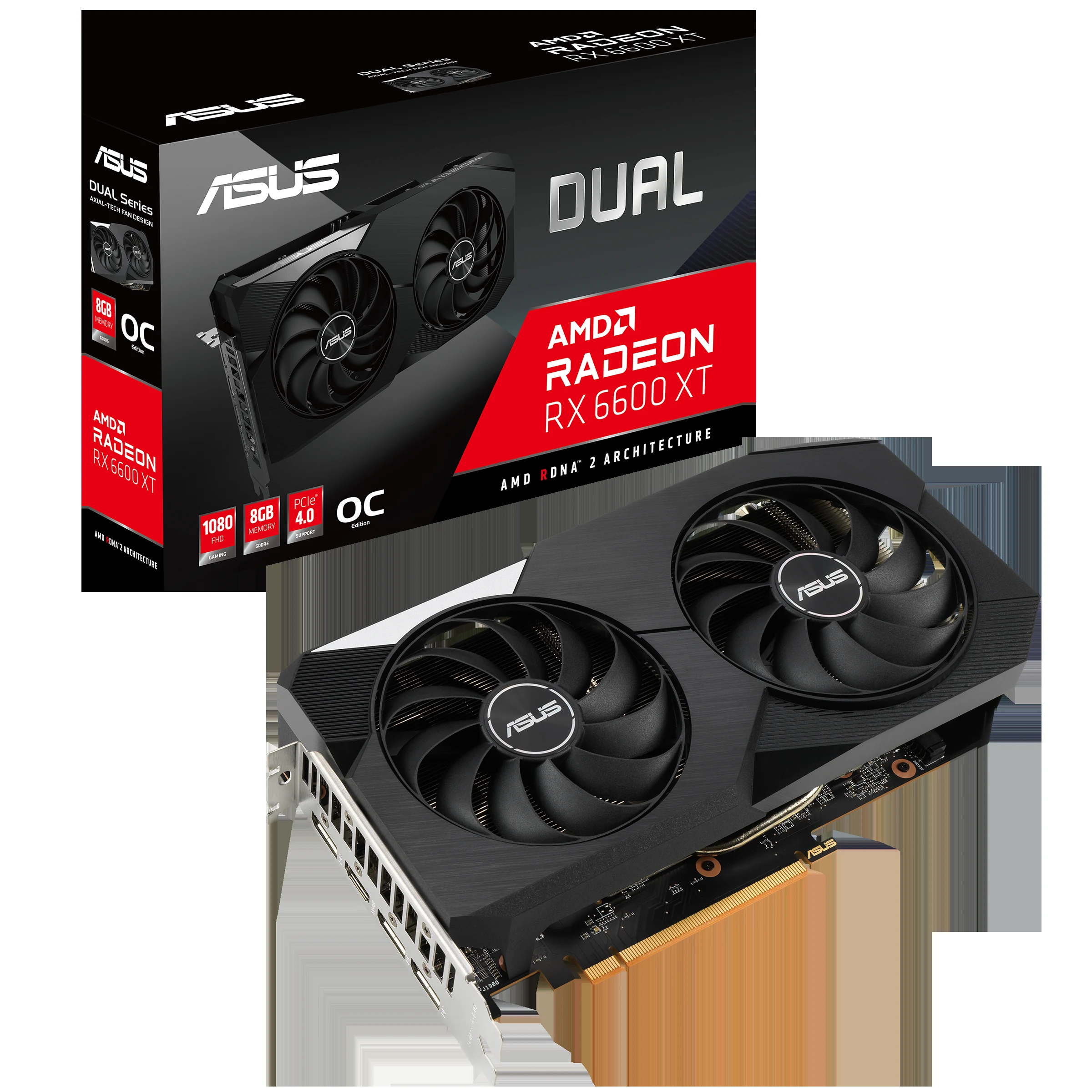 VGA ASUS Dual Radeon RX 6600 XT OC Edition 8GB - GDDR6 - NEW