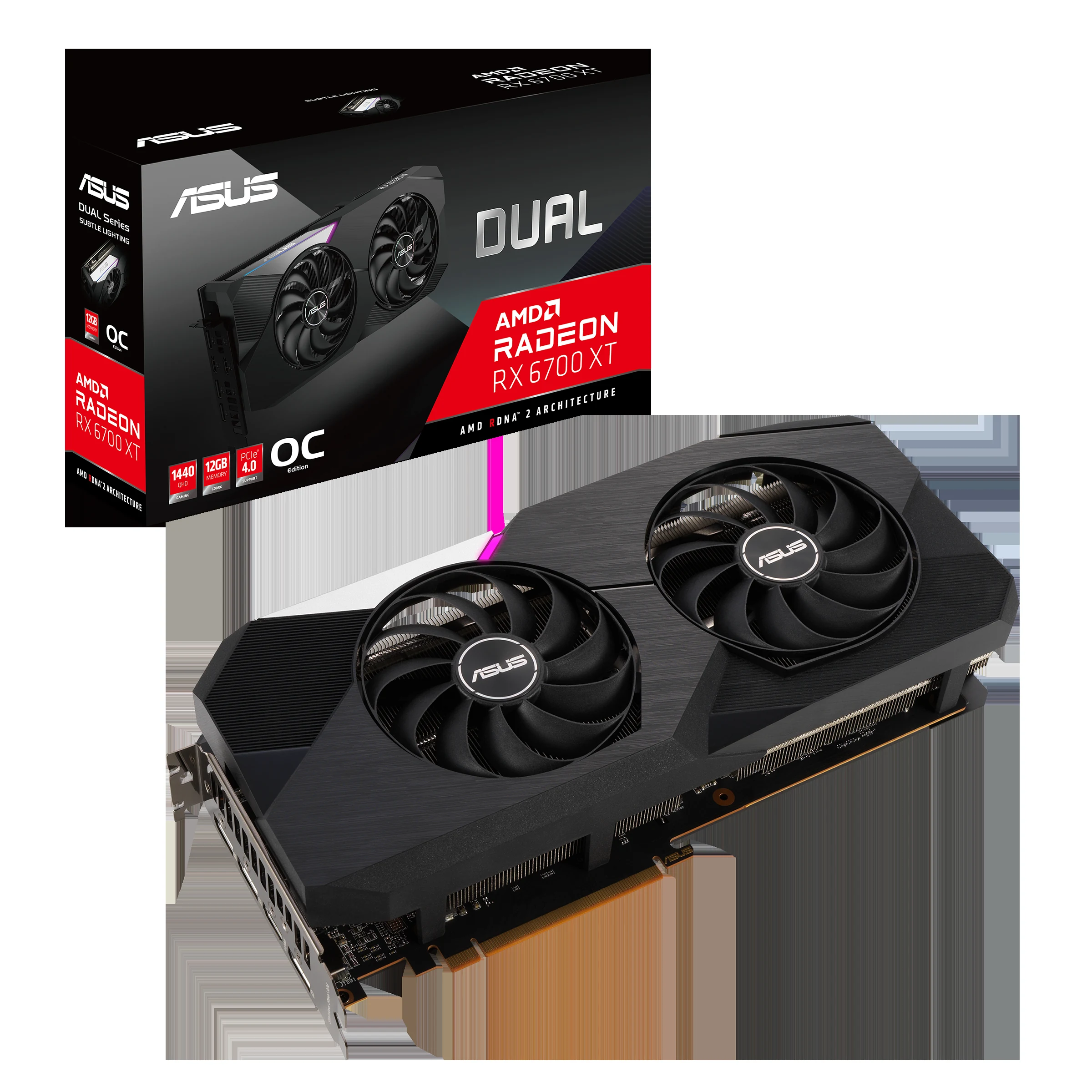VGA ASUS Dual Radeon RX 6700 XT OC Edition 12GB - GDDR6 - NEW