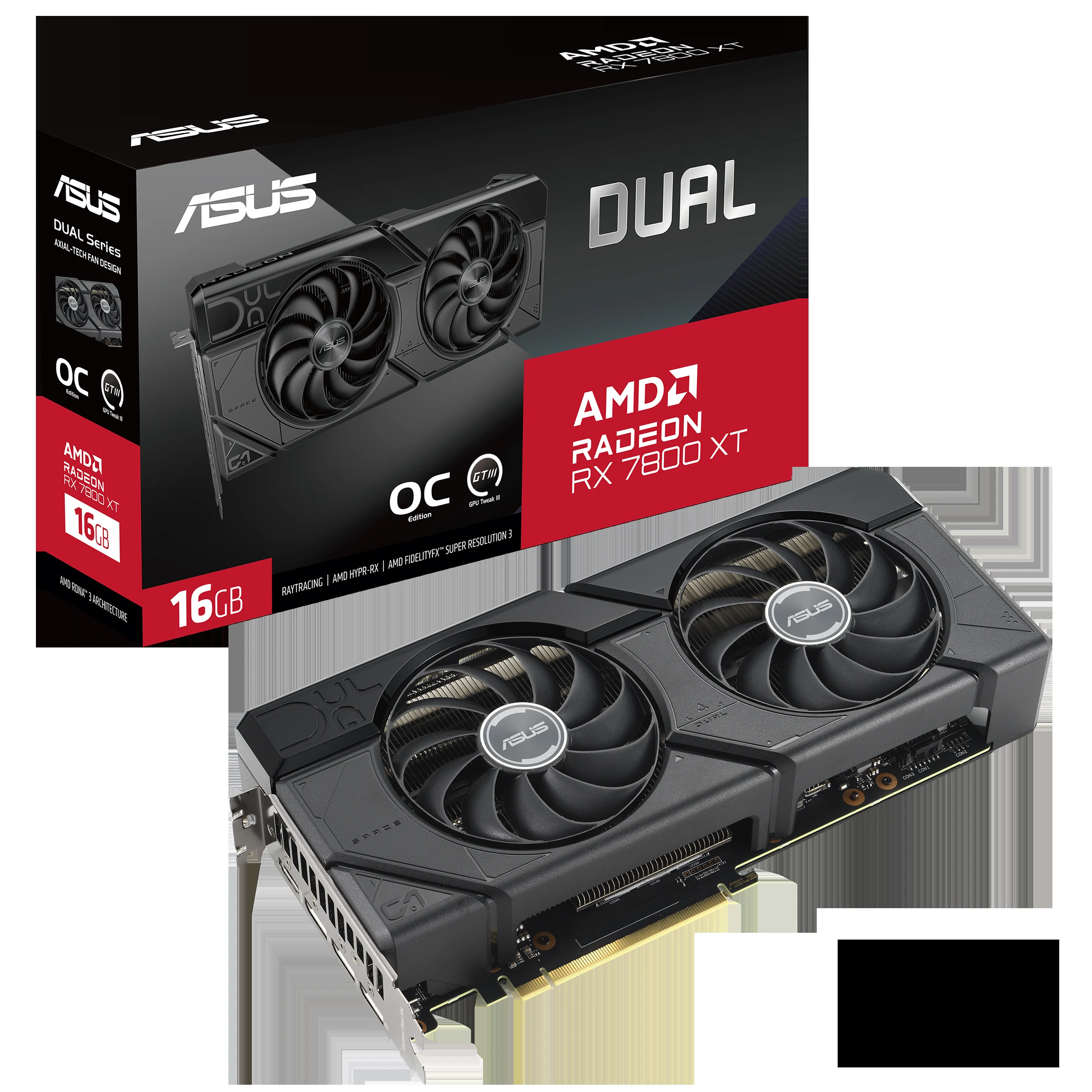 VGA ASUS Dual Radeon RX 7800 XT OC Edition 16GB - GDDR6 - NEW
