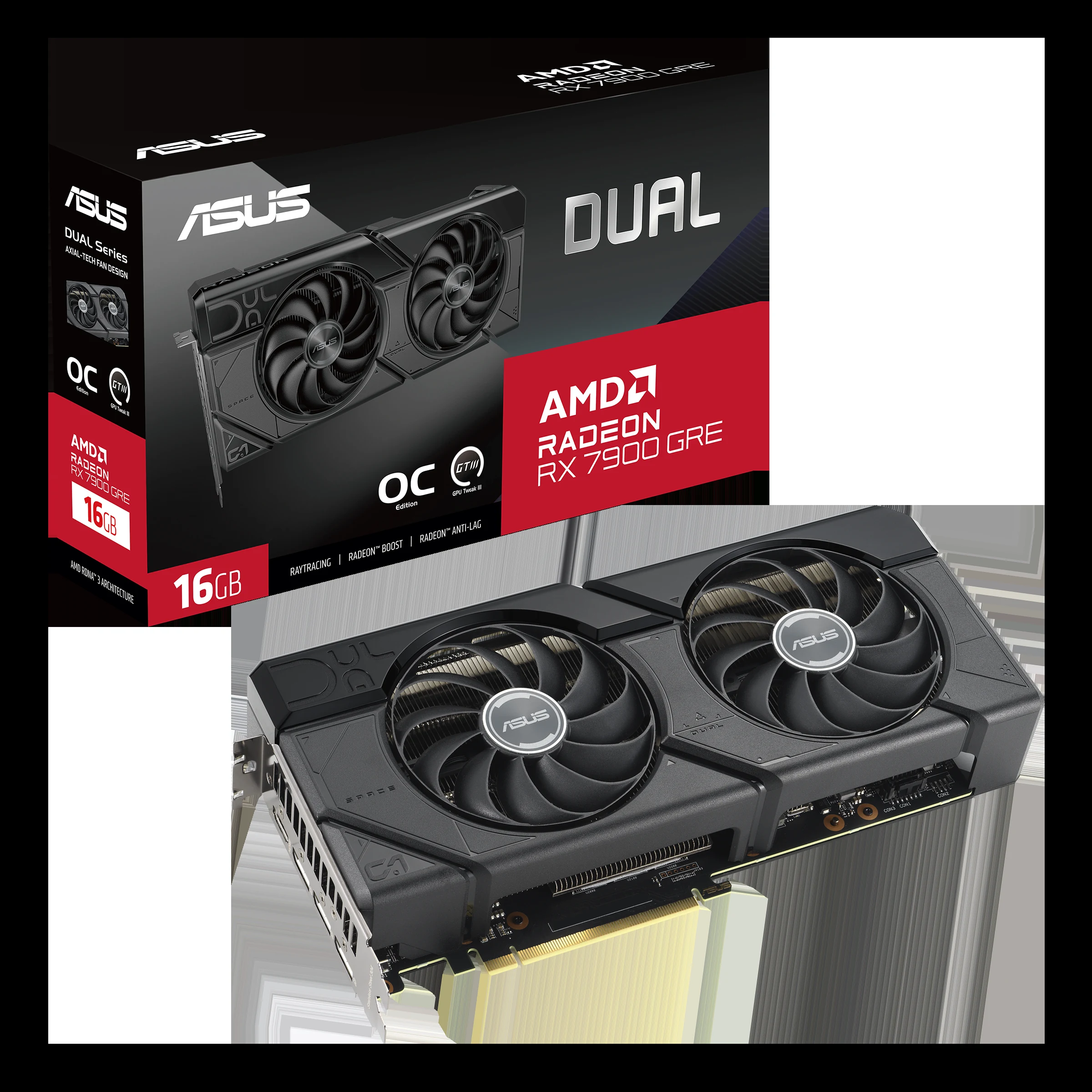 VGA ASUS Dual Radeon RX 7900 GRE OC Edition 16GB - GDDR6 - NEW
