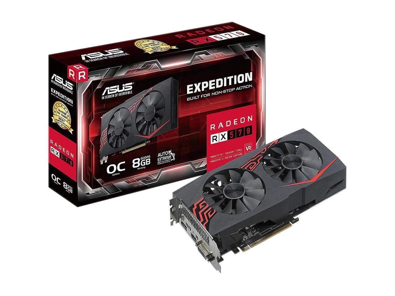 VGA ASUS Expedition Radeon RX 570 OC Edition 8GB - GDDR5 - NEW
