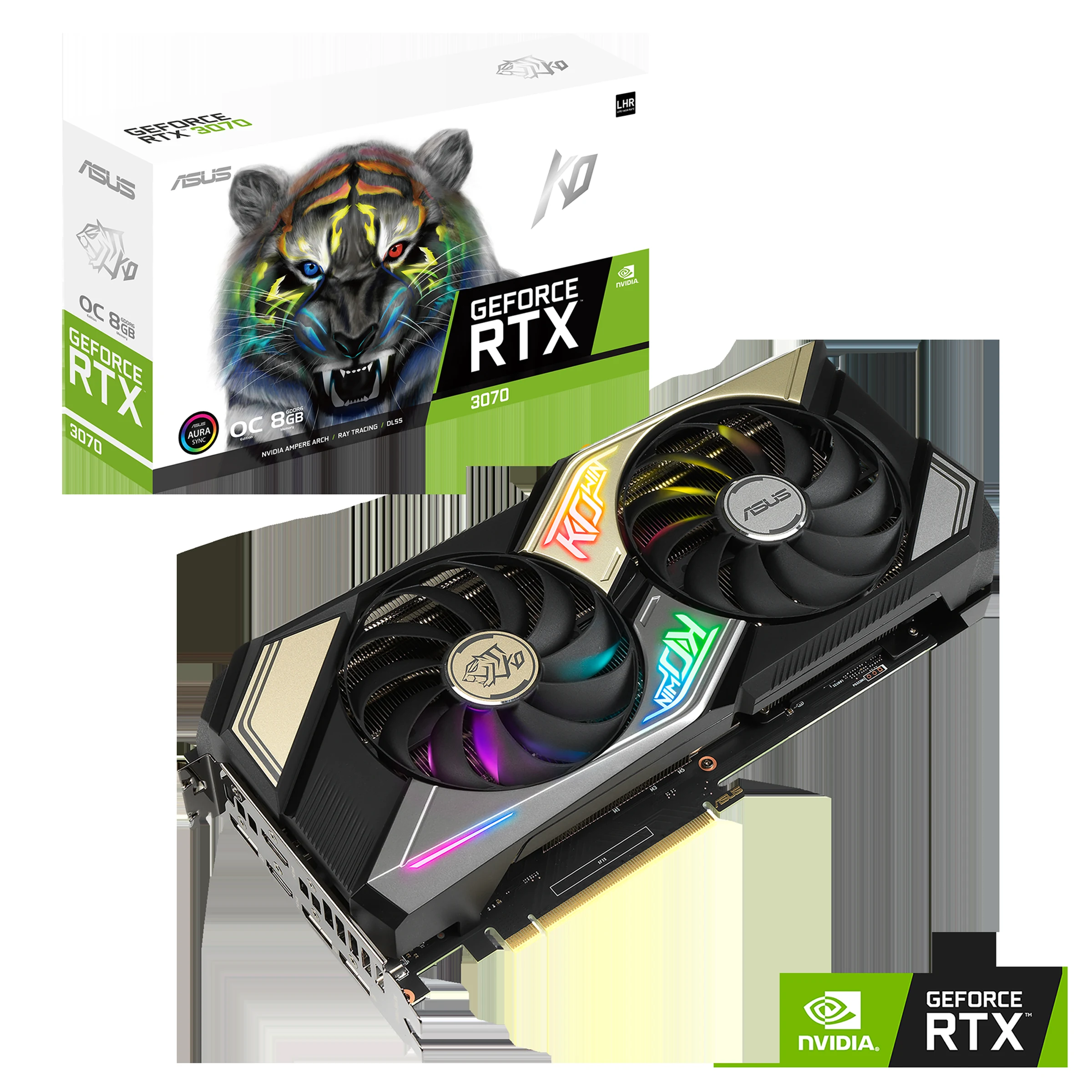 VGA ASUS KO GeForce RTX 3070 V2 OC Edition 8GB - GDDR6 - NEW