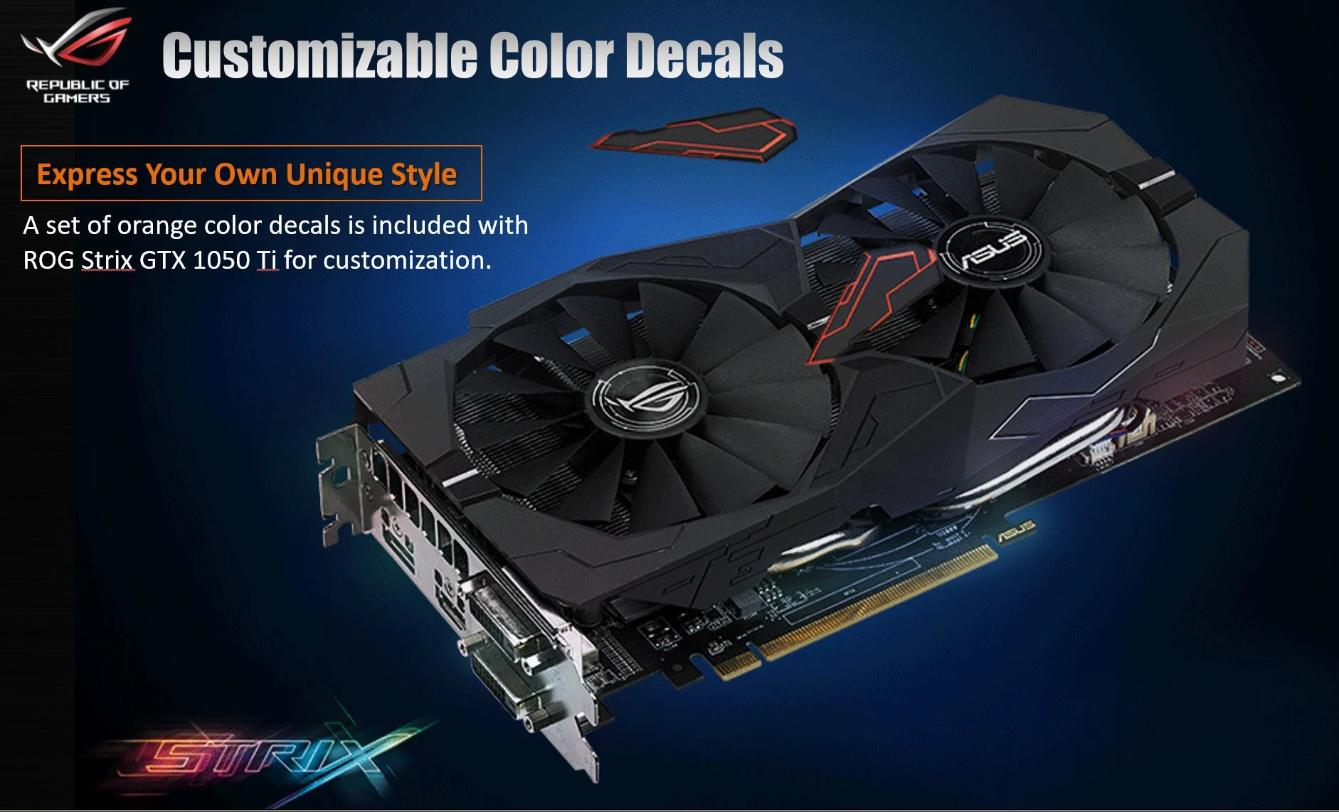 VGA ASUS ROG Strix GeForce GTX 1050 Gaming Edition 2GB - GDDR5 - NEW