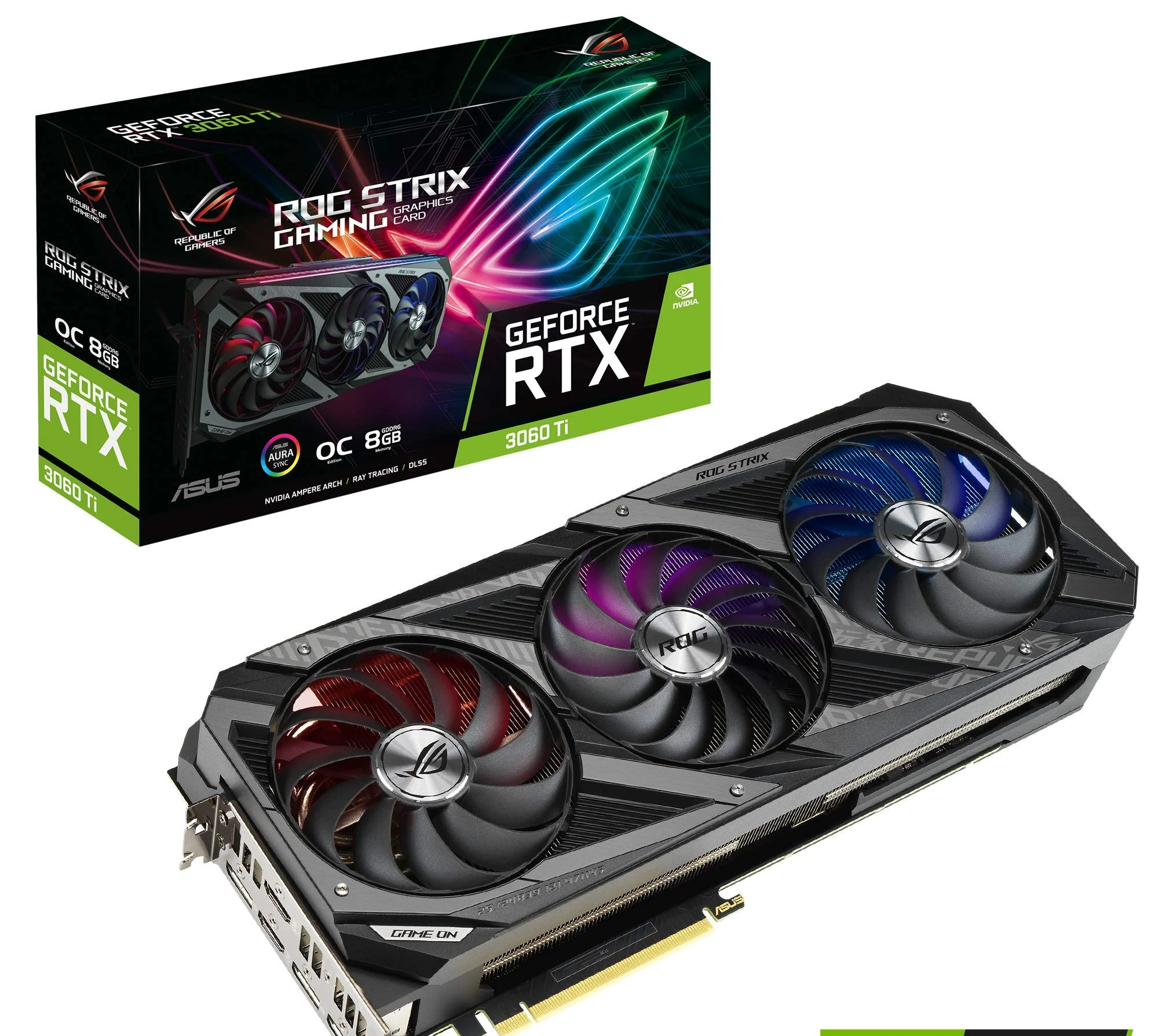 VGA ASUS ROG Strix GeForce RTX 3060 Ti 8GB - GDDR6 - NEW