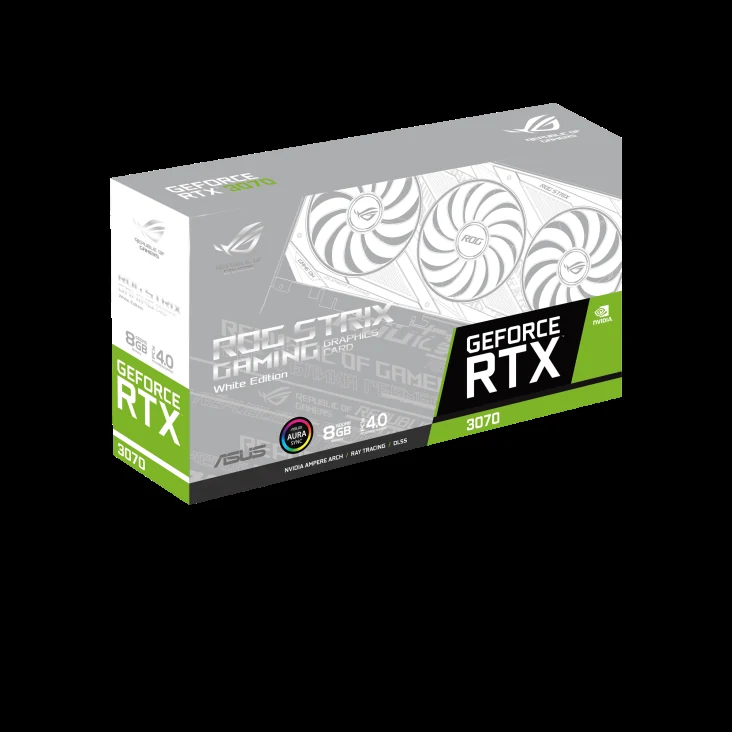 VGA ASUS ROG Strix GeForce RTX 3070 White Edition 8GB - GDDR6 - NEW