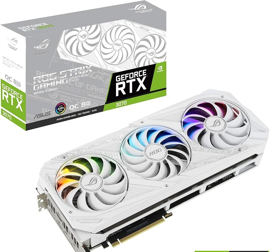 VGA ASUS ROG Strix GeForce RTX 3070 White OC Edition 8GB - GDDR6 - NEW