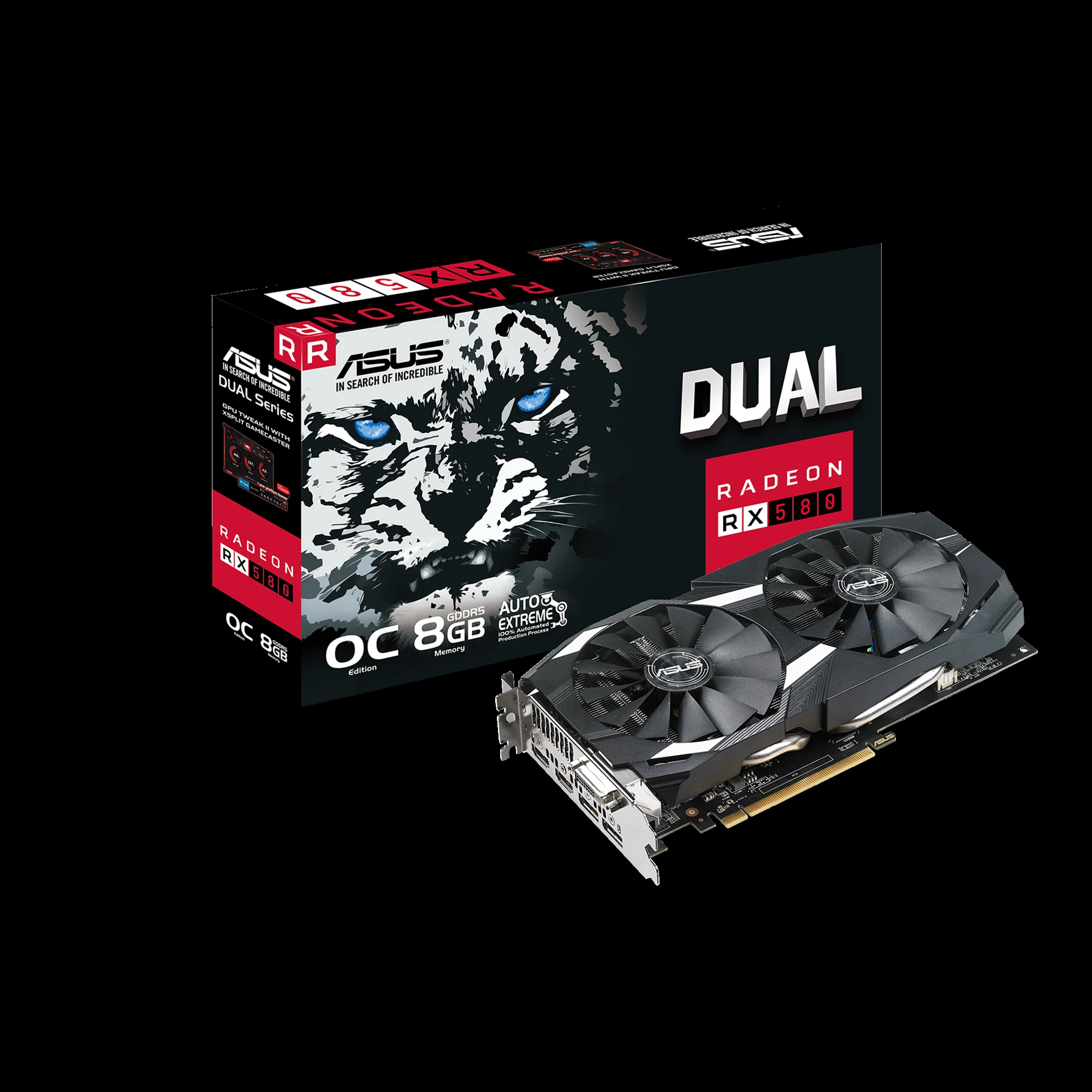 VGA ASUS ROG Strix Radeon RX 580 OC Edition 8GB - GDDR5 - NEW