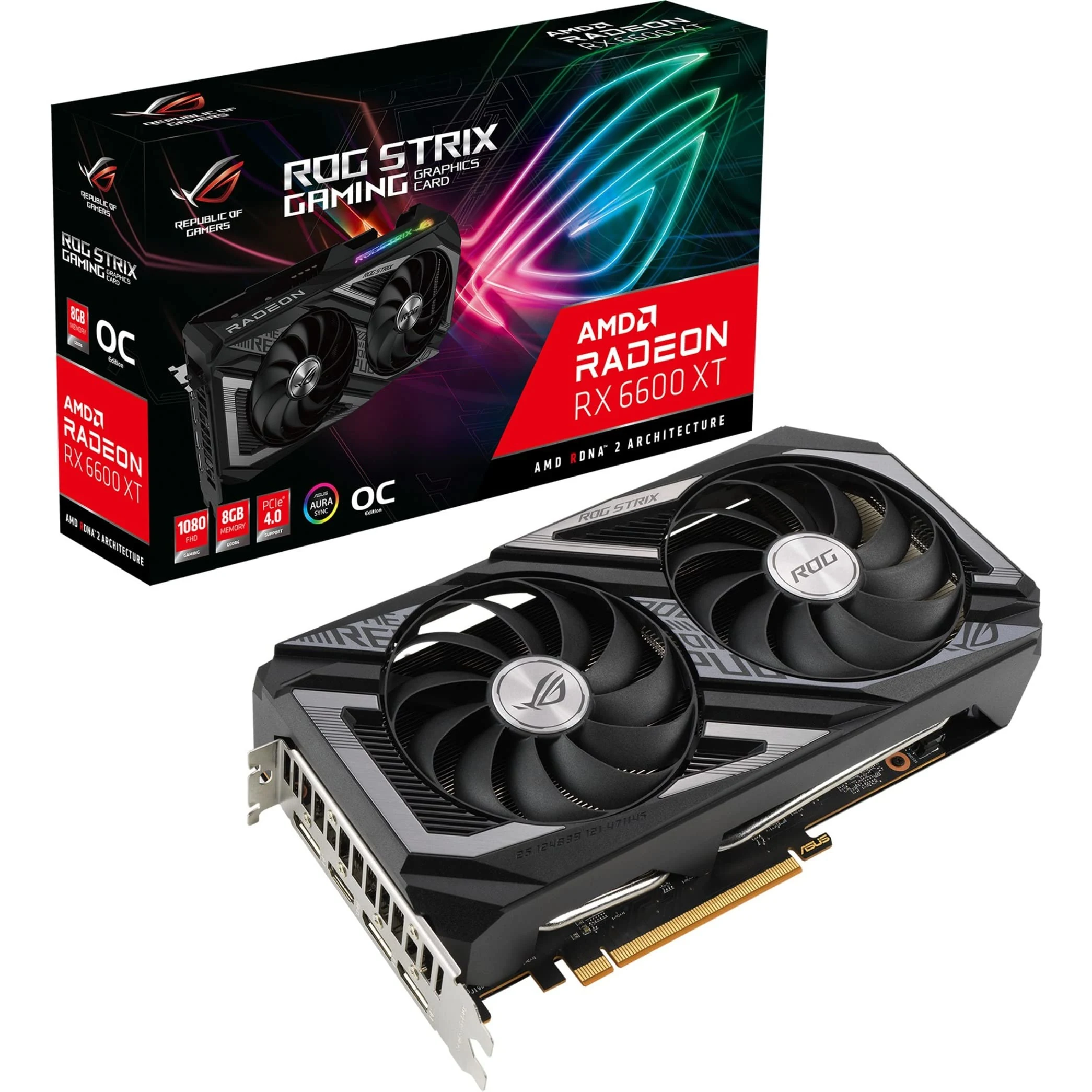 VGA ASUS ROG Strix Radeon RX 6600 XT OC Edition 8GB - GDDR6 - NEW