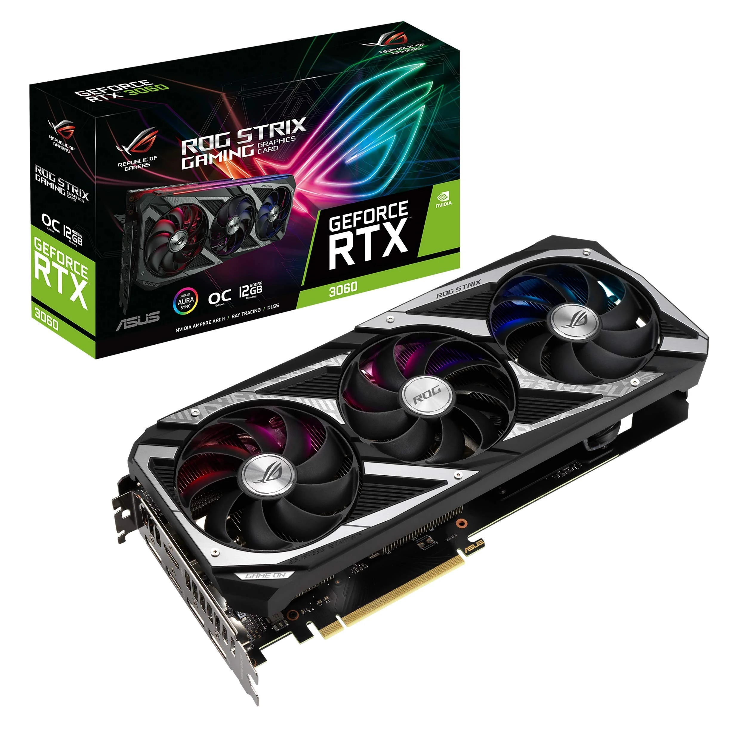 VGA ASUS ROG Strix RTX 3060 OC Edition 12GB - GDDR6 - NEW