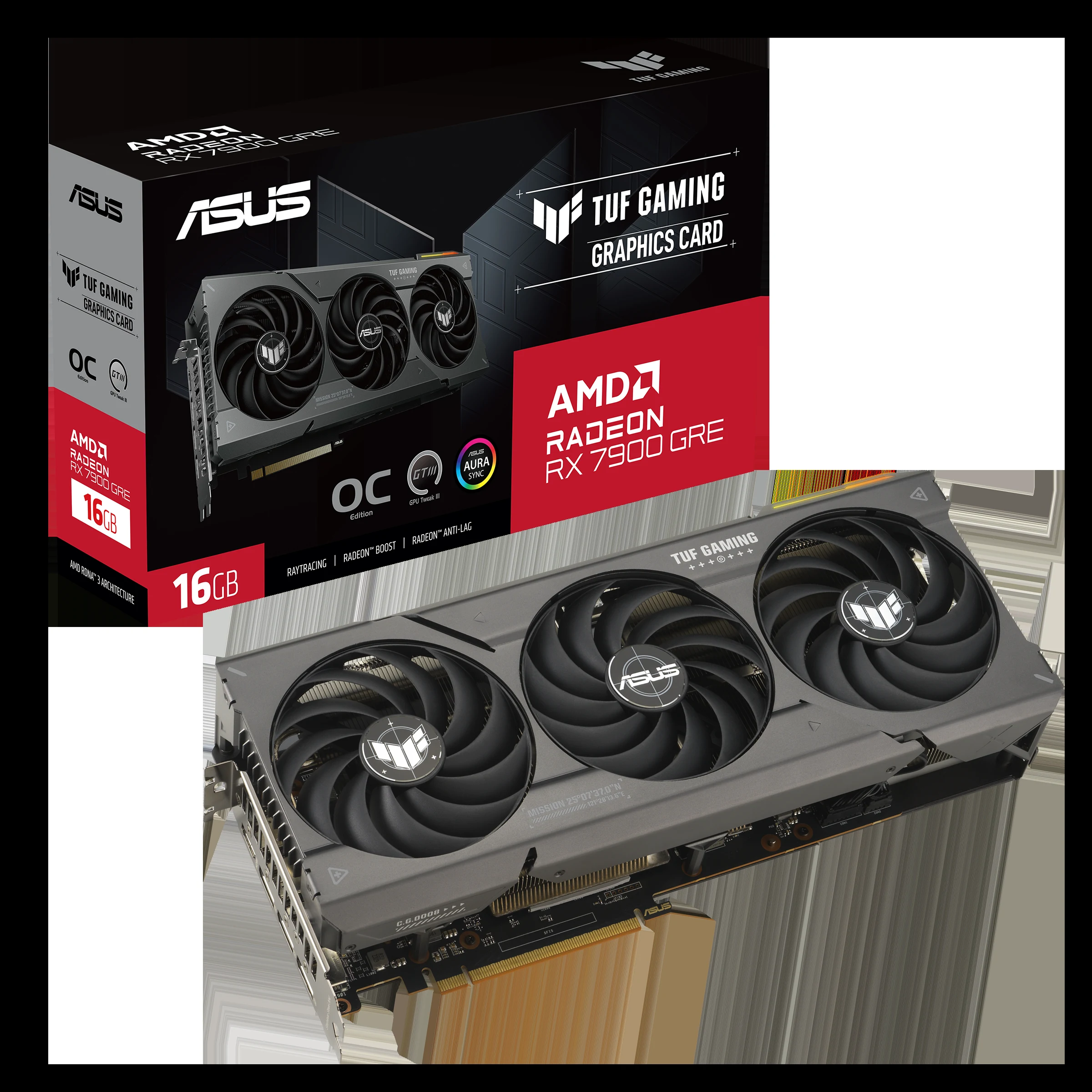 VGA ASUS TUF Gaming Radeon RX 7900 GRE OC Edition 16GB - GDDR6 - NEW