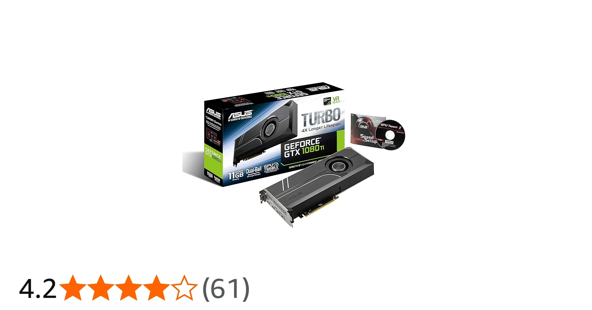 VGA ASUS Turbo GeForce GTX 1080 Ti 11GB - GDDR5X - NEW