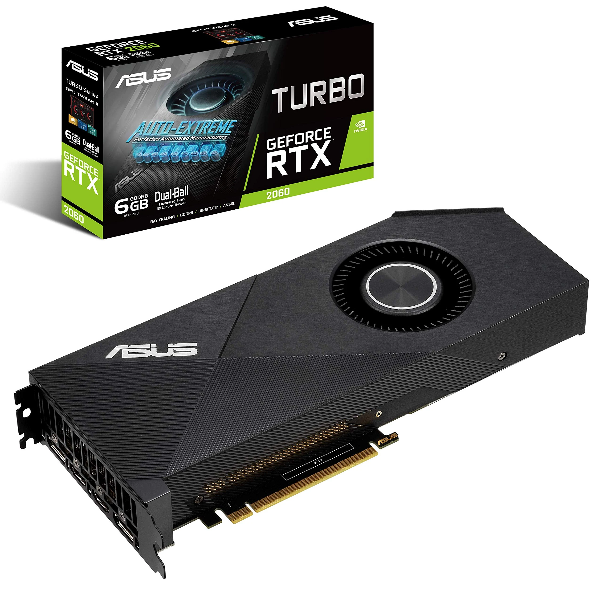 VGA ASUS Turbo GeForce RTX 2060 6GB - GDDR6 - NEW