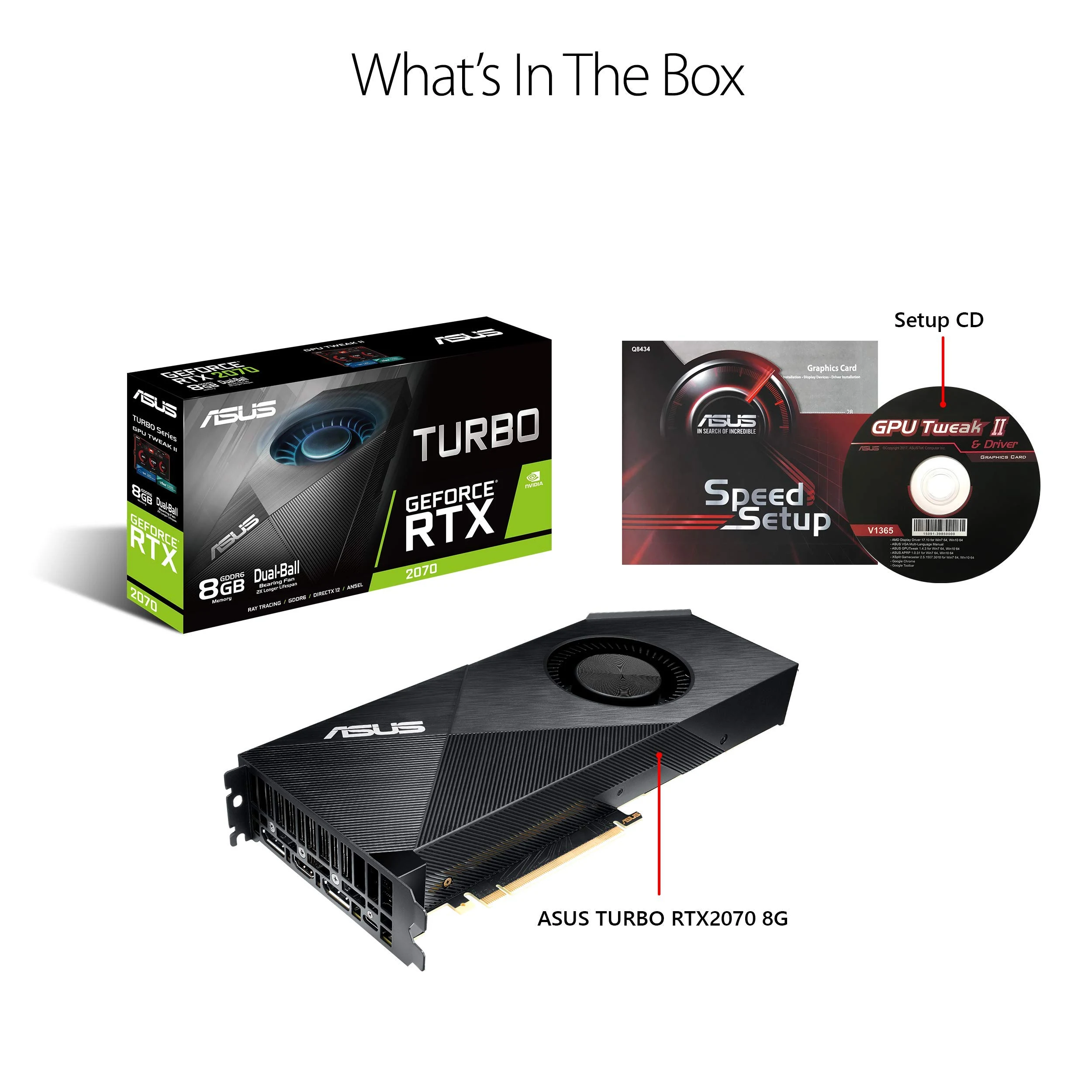 VGA ASUS Turbo GeForce RTX 2060 6GB - GDDR6 - NEW