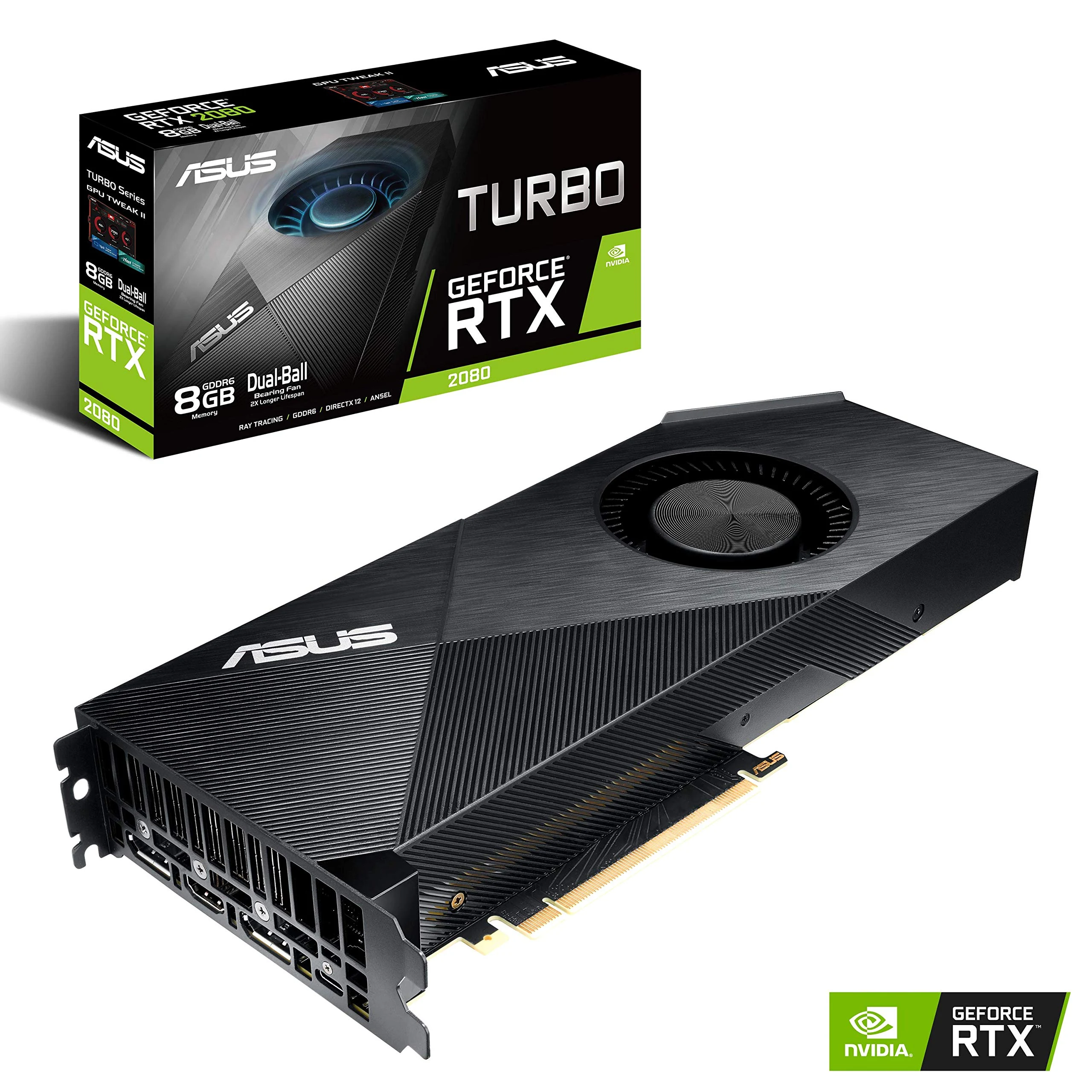 VGA ASUS Turbo GeForce RTX 2080 8GB - GDDR6 - NEW