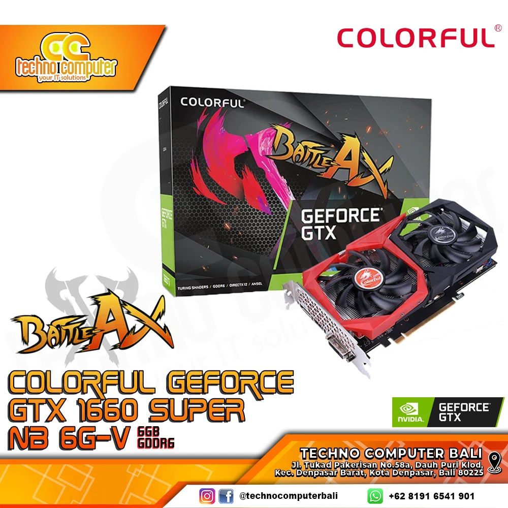 VGA COLORFUL BattleAx GeForce GTX 1660 6GB - GDDR5 - NEW