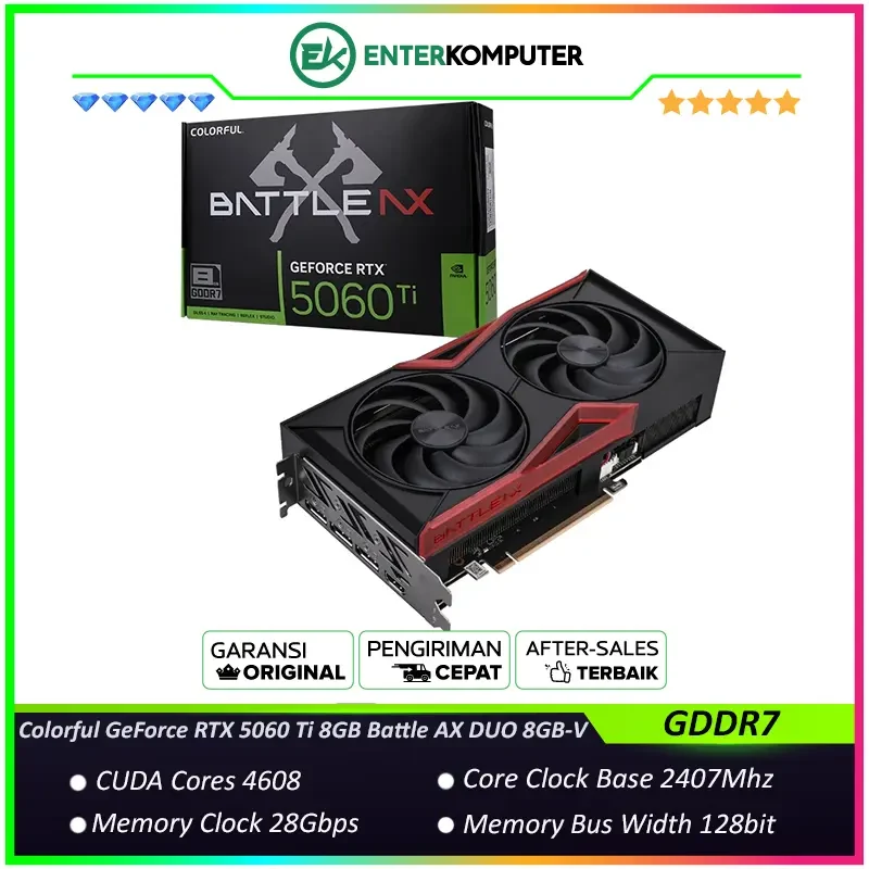 VGA Colorful GeForce RTX 5060 Ti Battle AX 8GB - GDDR7 - NEW