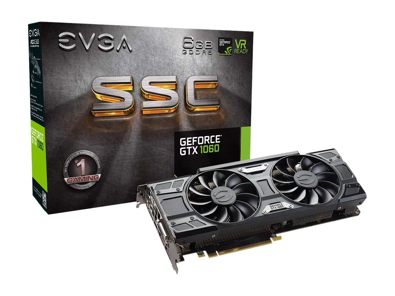 VGA EVGA GeForce GTX 1060 Gaming 6GB - GDDR5 - NEW
