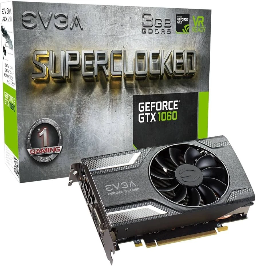 VGA EVGA GeForce GTX 1060 SC Gaming 3GB - GDDR5 - NEW