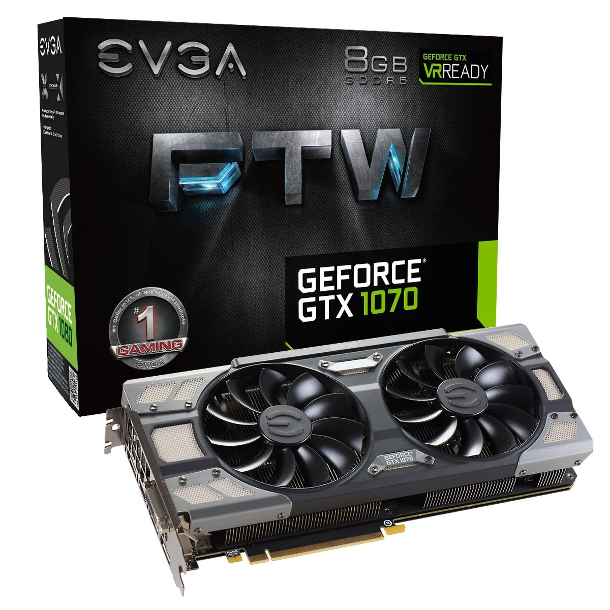 VGA EVGA GeForce GTX 1070 FTW Gaming 8GB - GDDR5 - NEW