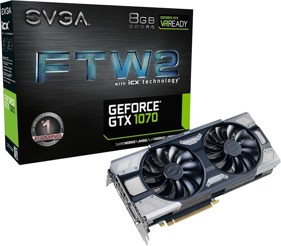 VGA EVGA GeForce GTX 1070 FTW2 Gaming 8GB - GDDR5 - NEW