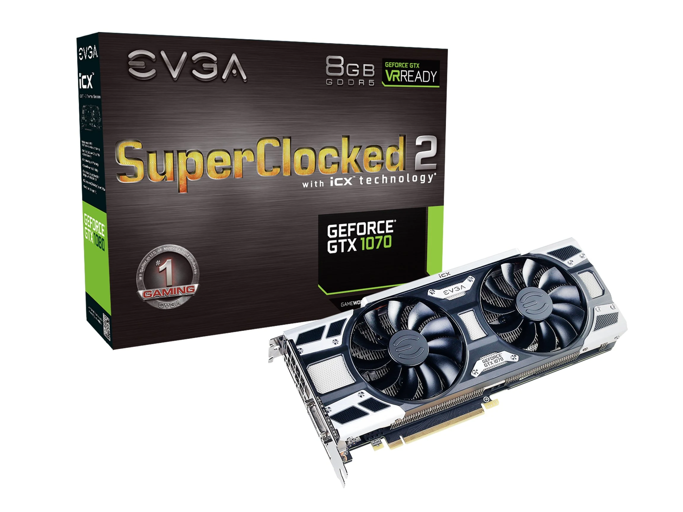 VGA EVGA GeForce GTX 1070 SC Gaming 8GB - GDDR5 - NEW