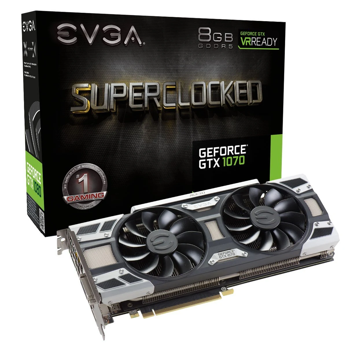 VGA EVGA GeForce GTX 1070 SC Gaming 8GB - GDDR5 - NEW