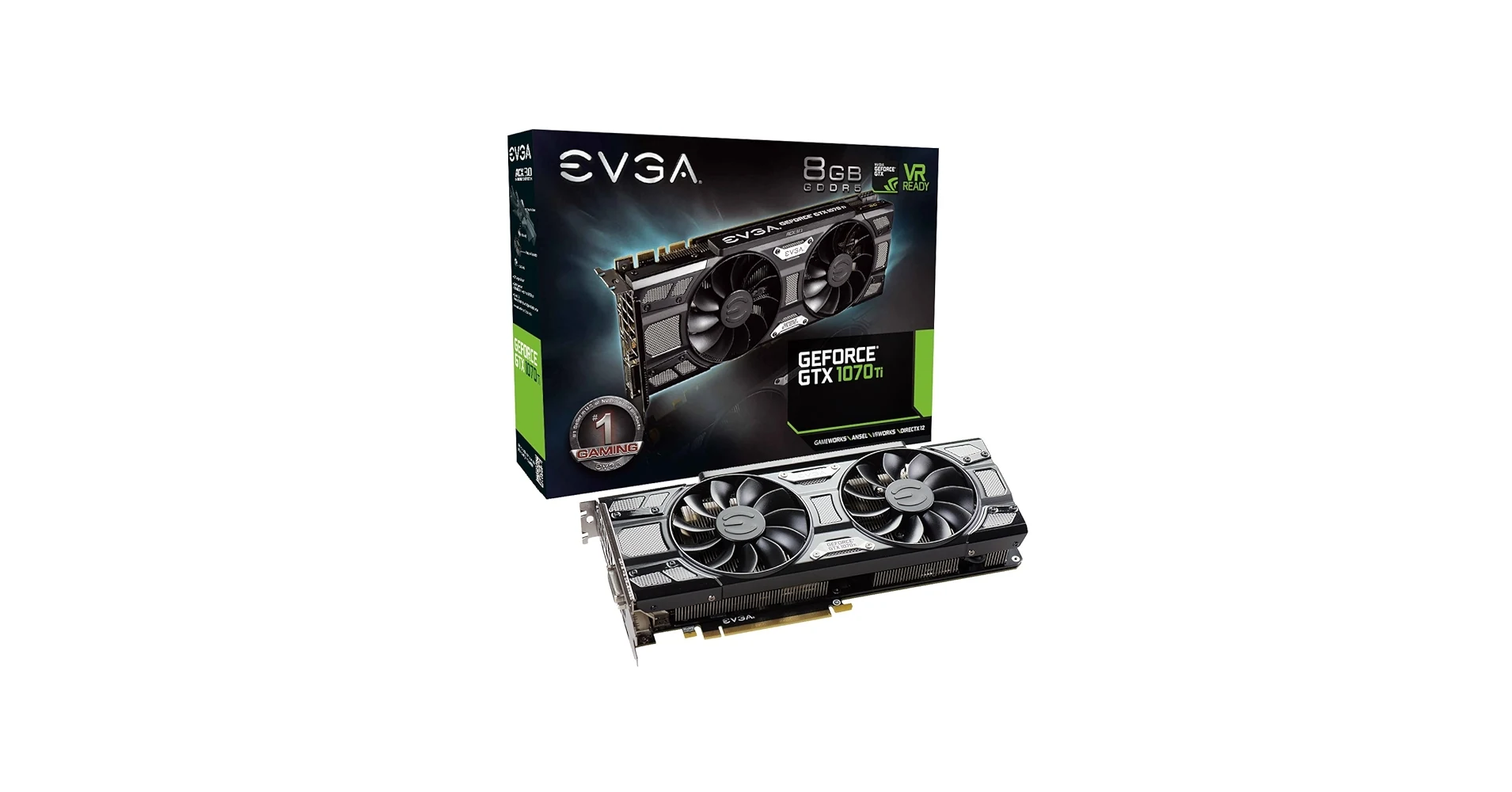 VGA EVGA GeForce GTX 1070 Ti SC Black Edition 8GB - GDDR5 - NEW